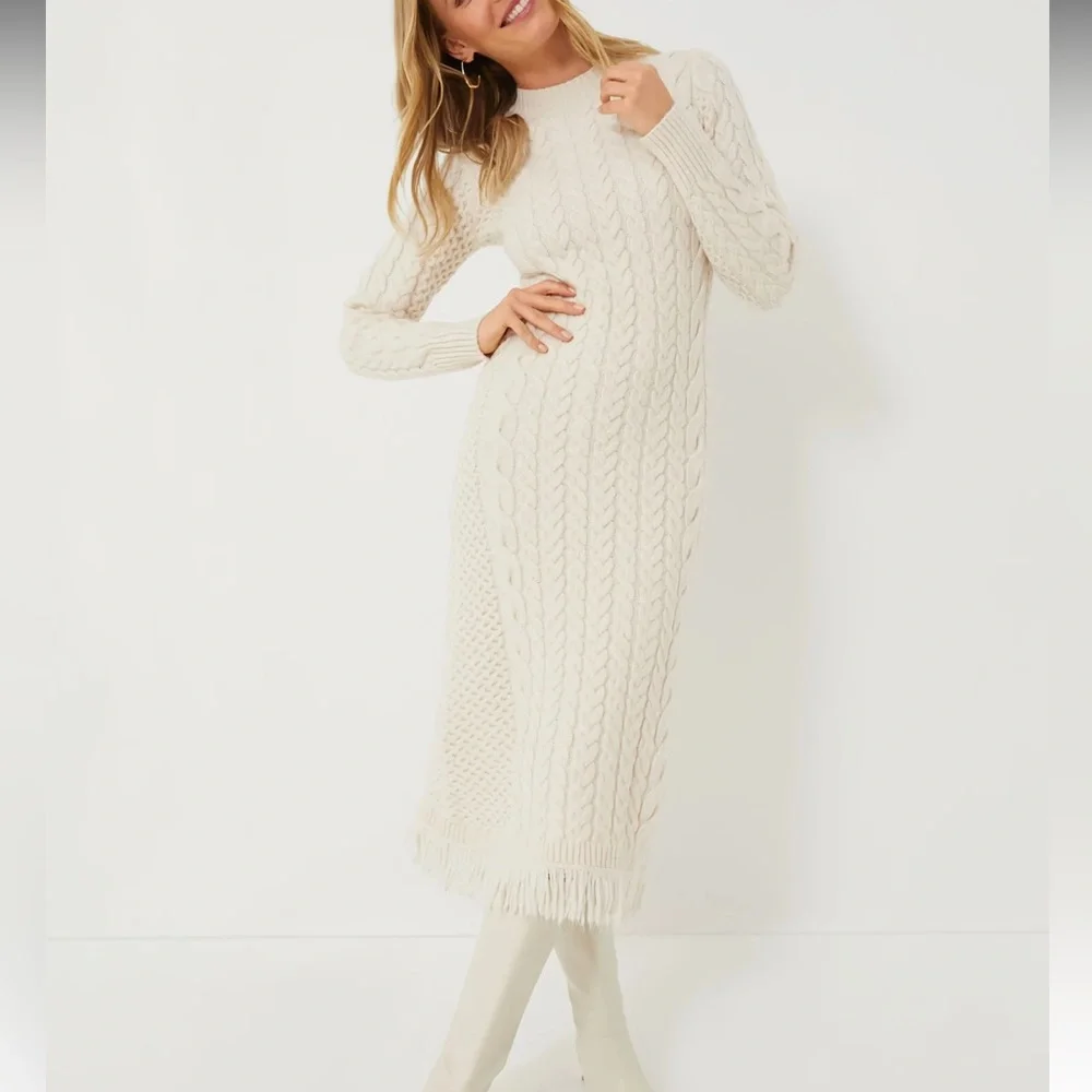 Tuckernuck | Dresses | Hyacinth Housecream Freya Fringe Sweater Dress |  Poshmark